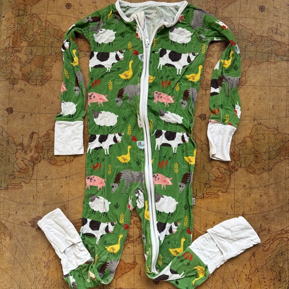 Little Sleepies Farm Animals Zippie 2T - Picture 3 of 4